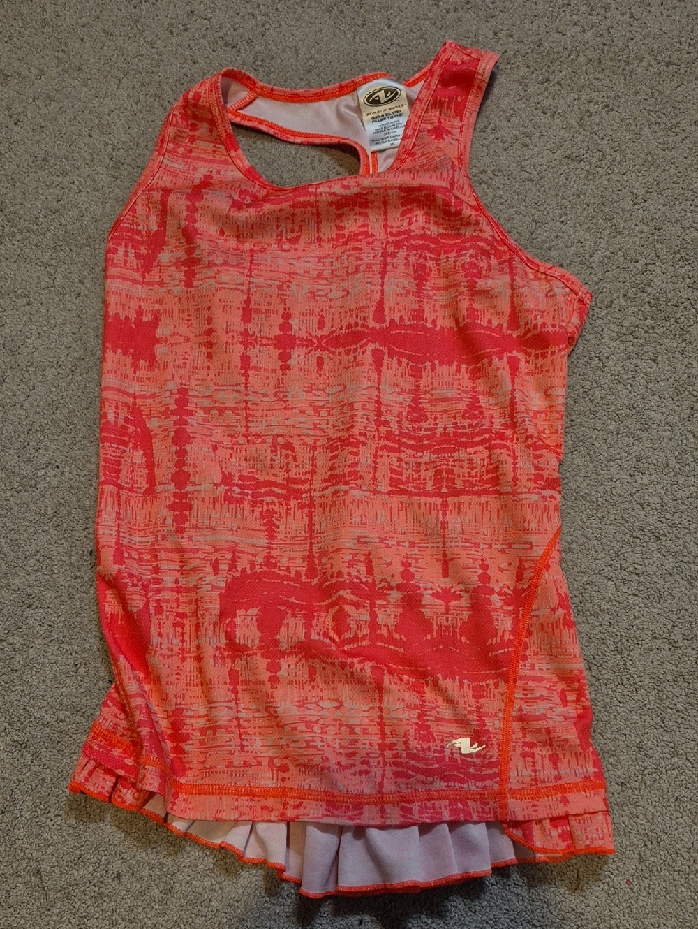Athletic Works Coral & Peach Girls Racerback Tank